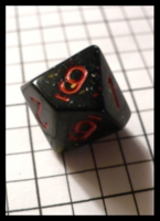 Dice : Dice - 10D - Chessex Black with Red Yellow and White Speckles - Ebay june 2010